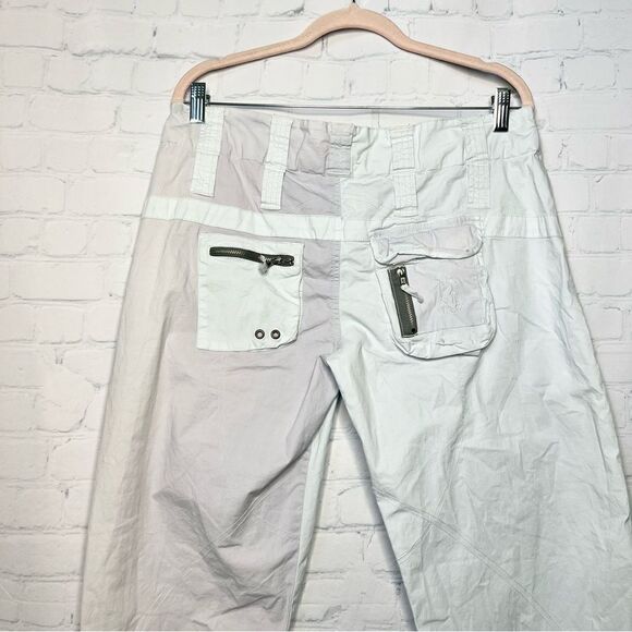 NEW Pete & Greta two toned blue wide leg cargo utility pants size 8 - Picture 2 of 11